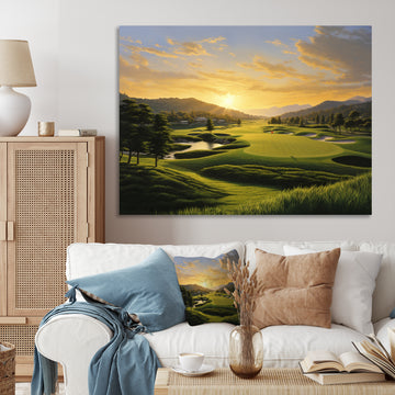 Golf Dawn On The Put I - Golf Canvas Wall Art